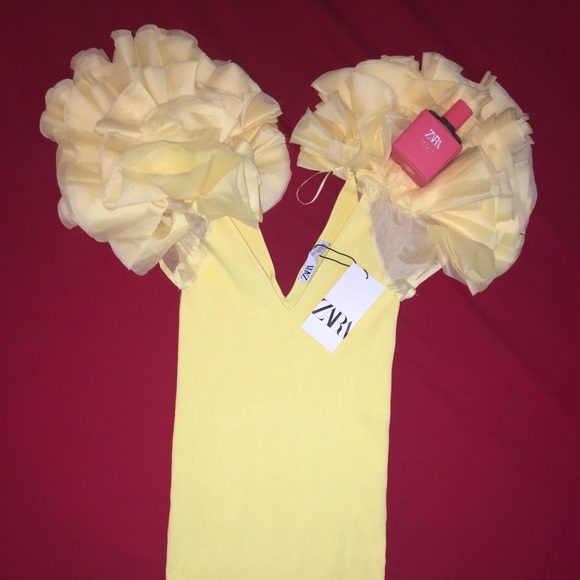 🌼 Zara Yellow Contrasting Mini Dress 🌼 - Picture 17 of 17